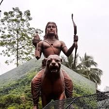 Pilgrims trekking through the forest to Sabarimala Temple