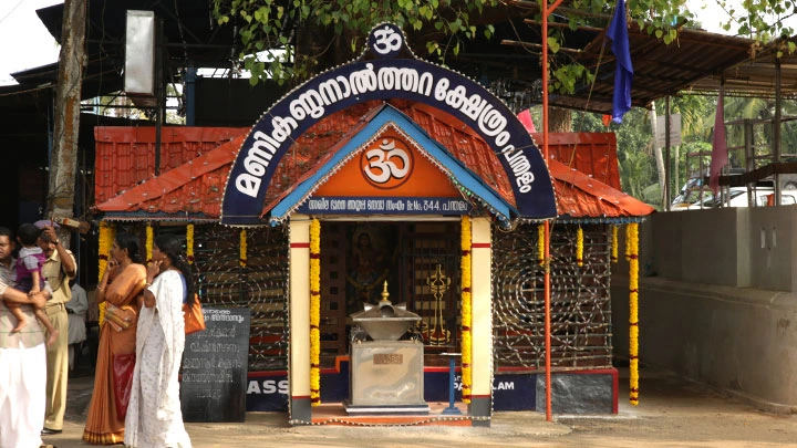 Sabarimala Ayyappa Temple illuminated at night as part of the Chennai tour package