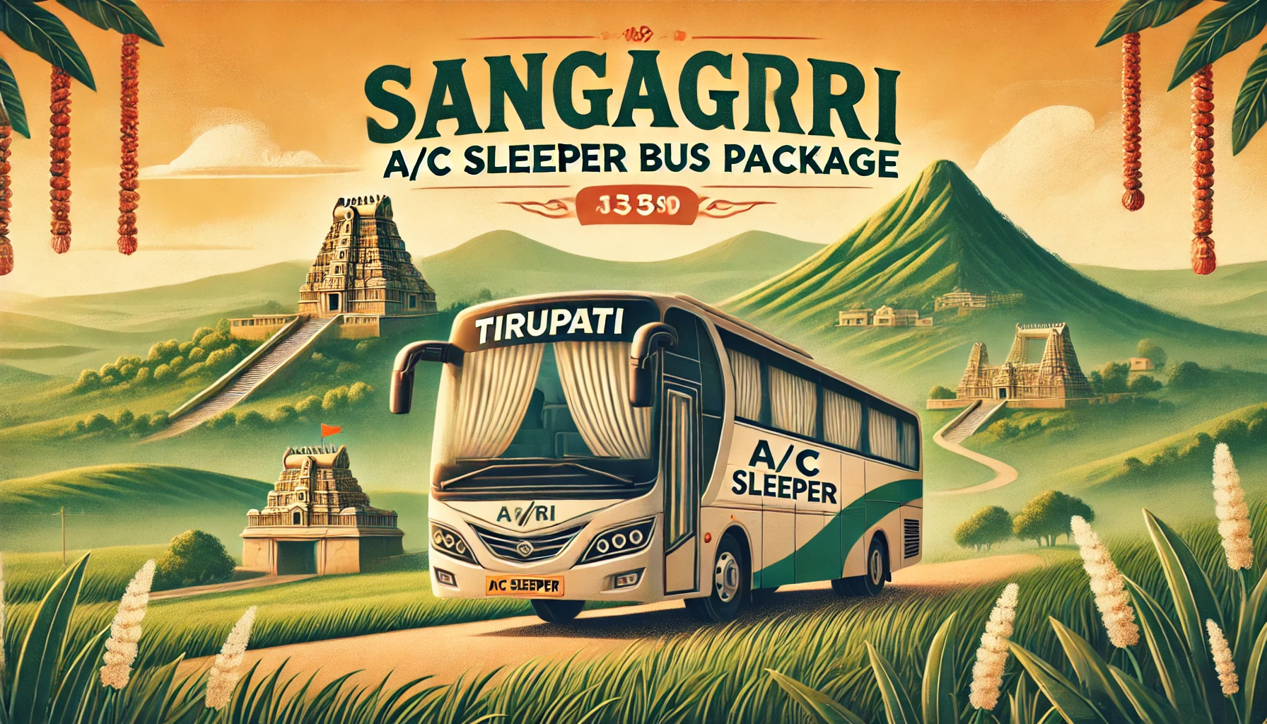 sangagiri to tirupati A/C sleeper bus package