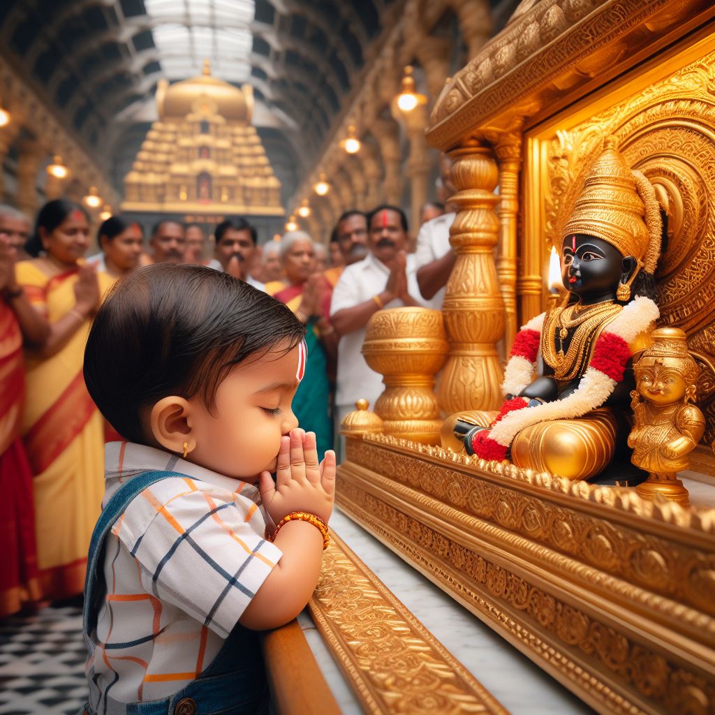 Baby Pray At Tirupati